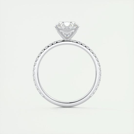 2 CT Oval Solitaire CVD F/VS1 Diamond Engagement Ring 8