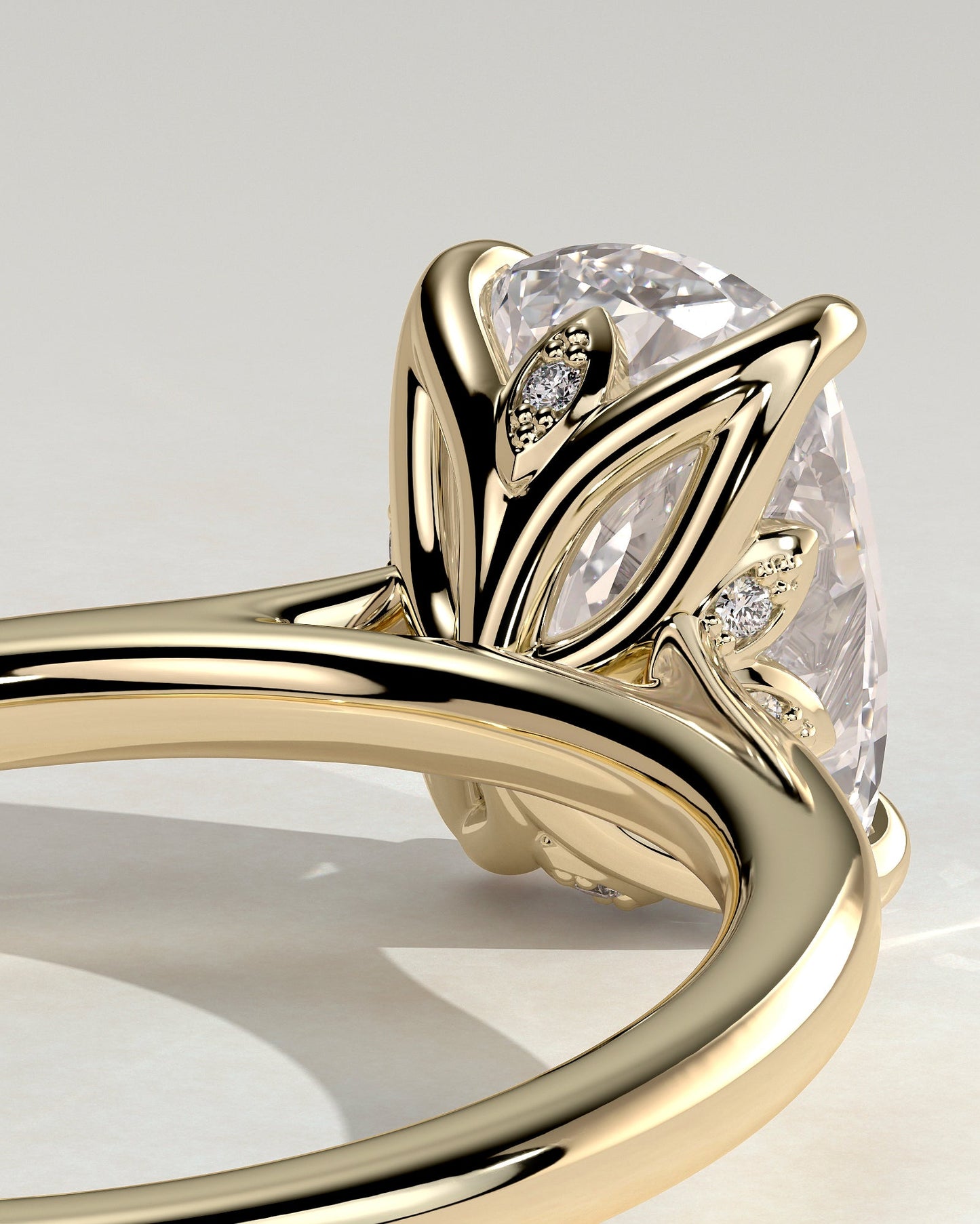 Round Halo, Pave & Split Shank Engagement Ring – 1.93 CT Lab Grown Diamond