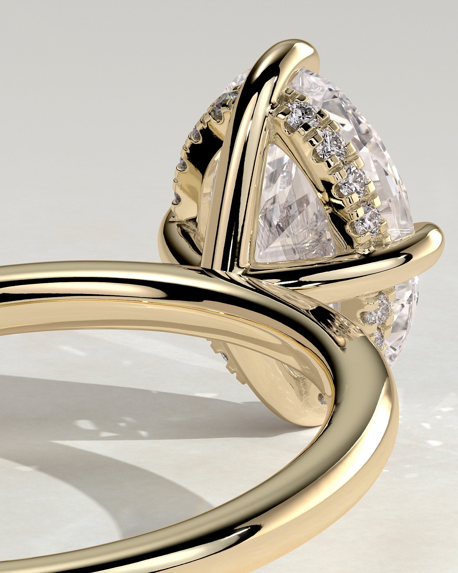 Round Halo, Pave & Split Shank Engagement Ring – 1.93 CT Lab Grown Diamond