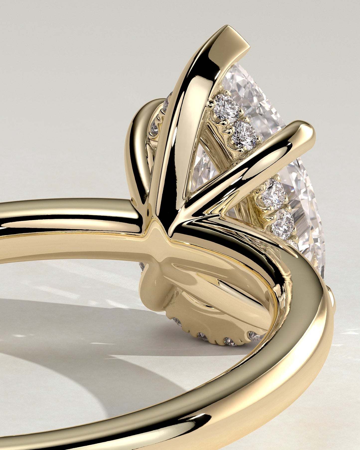 Round Halo, Pave & Split Shank Engagement Ring – 1.93 CT Lab Grown Diamond