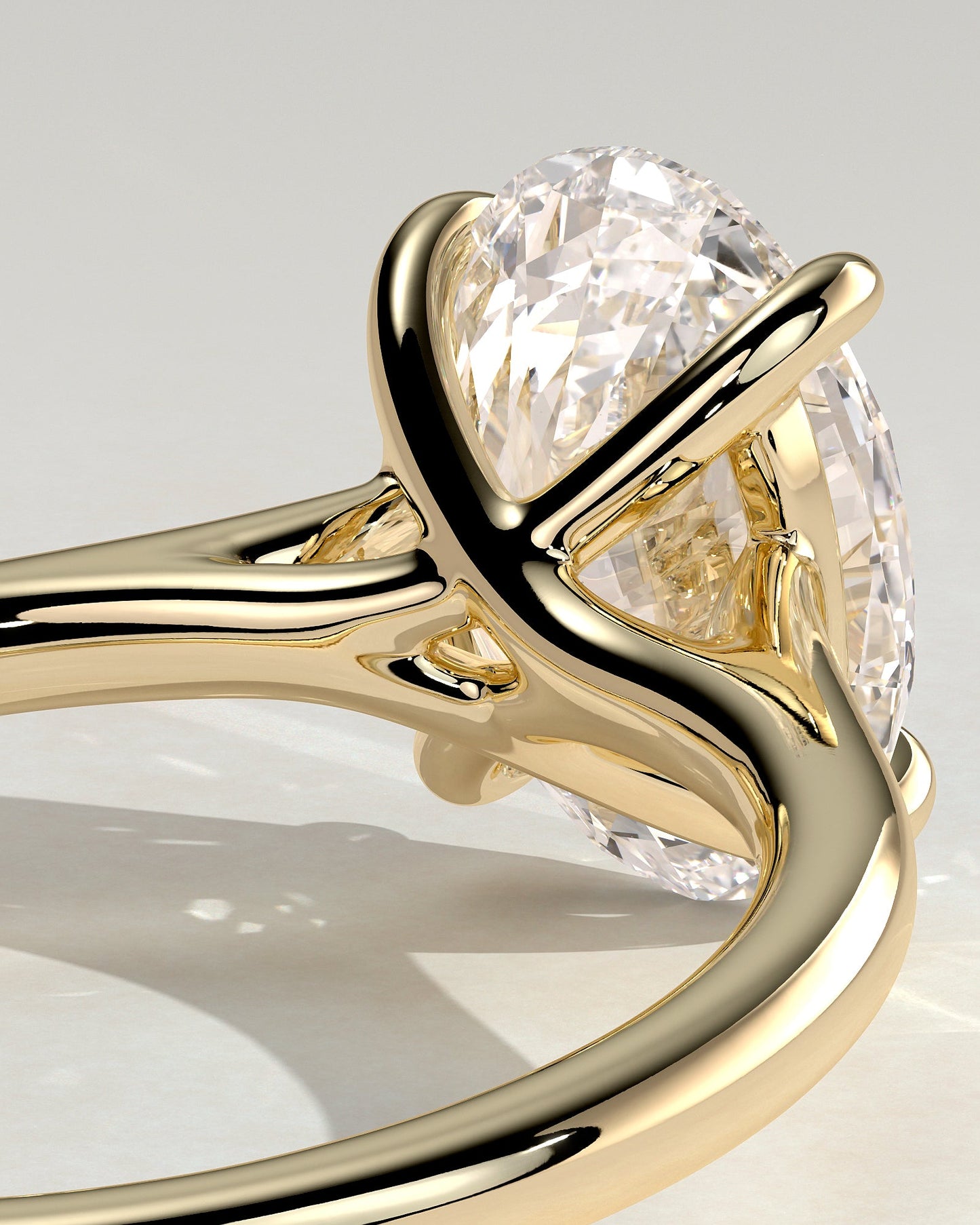 Round Halo, Pave & Split Shank Engagement Ring – 1.93 CT Lab Grown Diamond