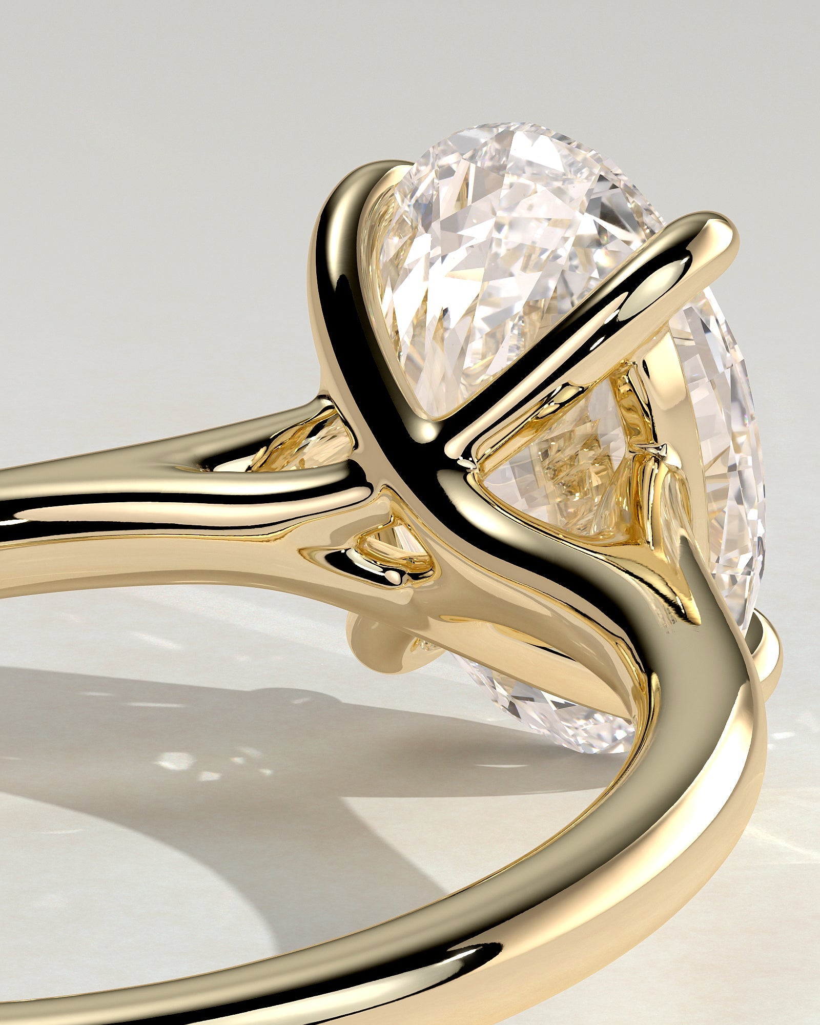 Round Halo, Pave & Split Shank Engagement Ring – 1.93 CT Lab Grown Diamond