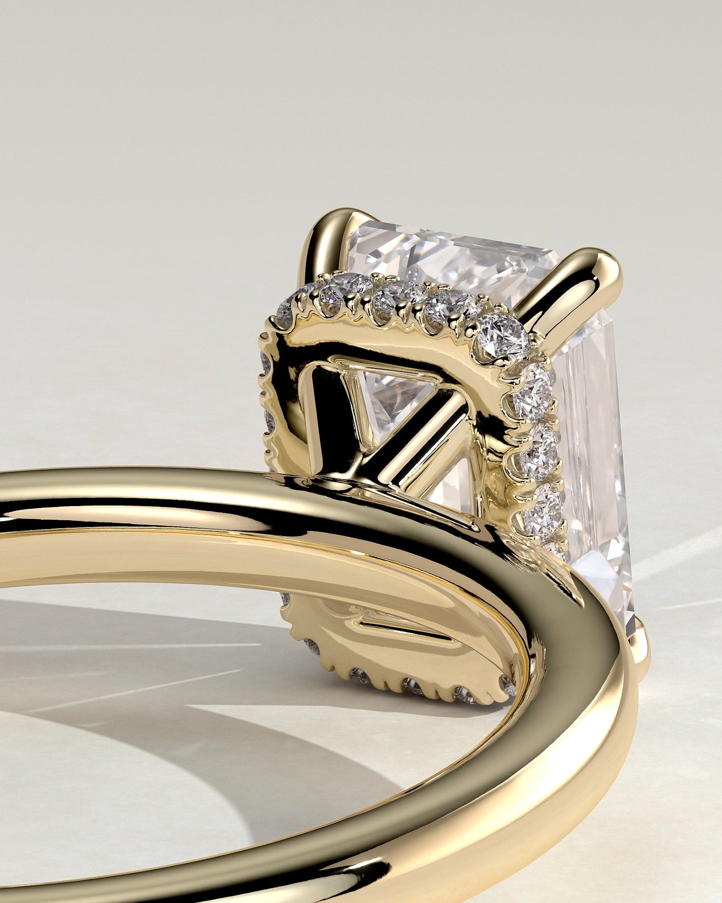 Round Halo, Pave & Split Shank Engagement Ring – 1.93 CT Lab Grown Diamond