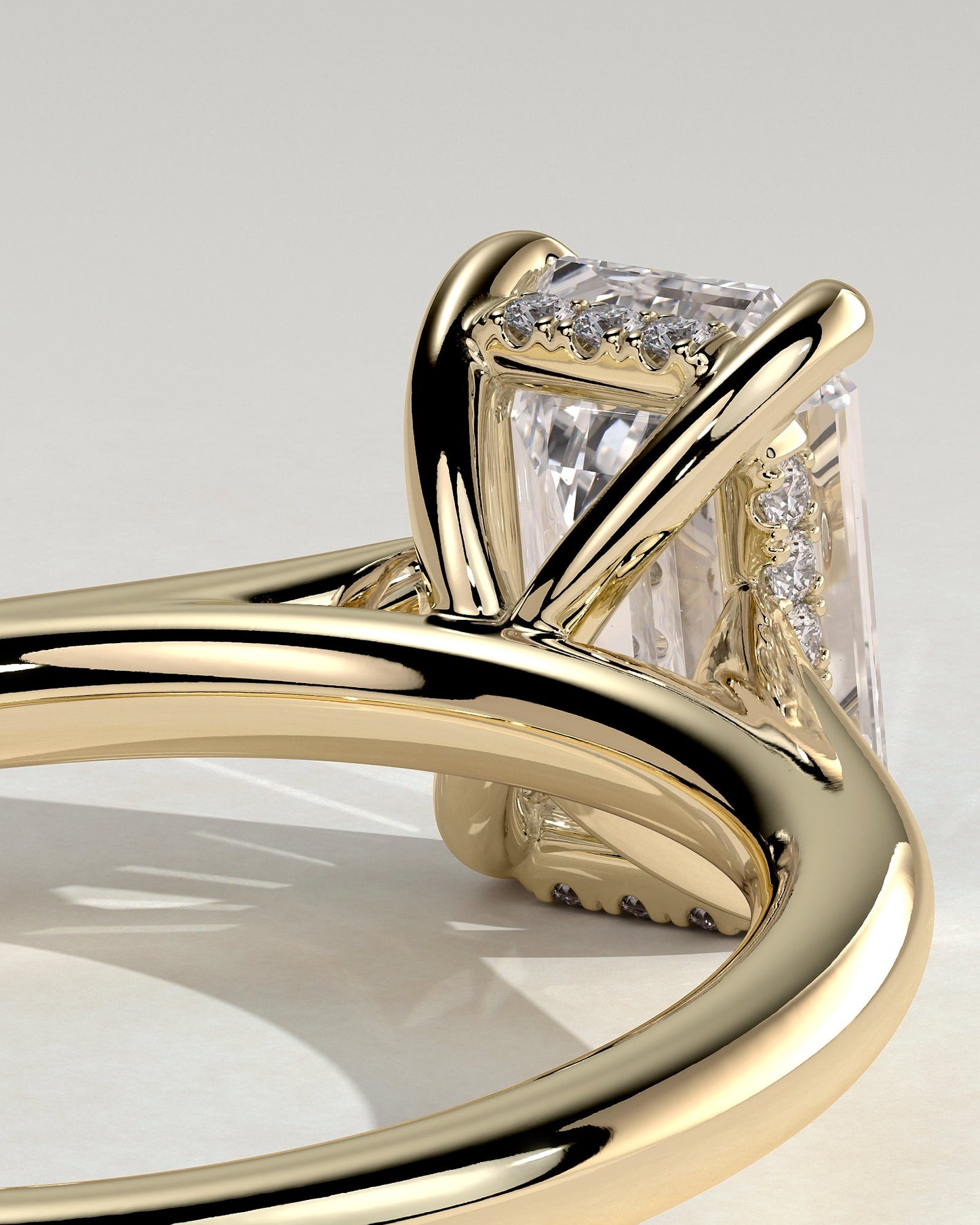 Round Halo, Pave & Split Shank Engagement Ring – 1.93 CT Lab Grown Diamond