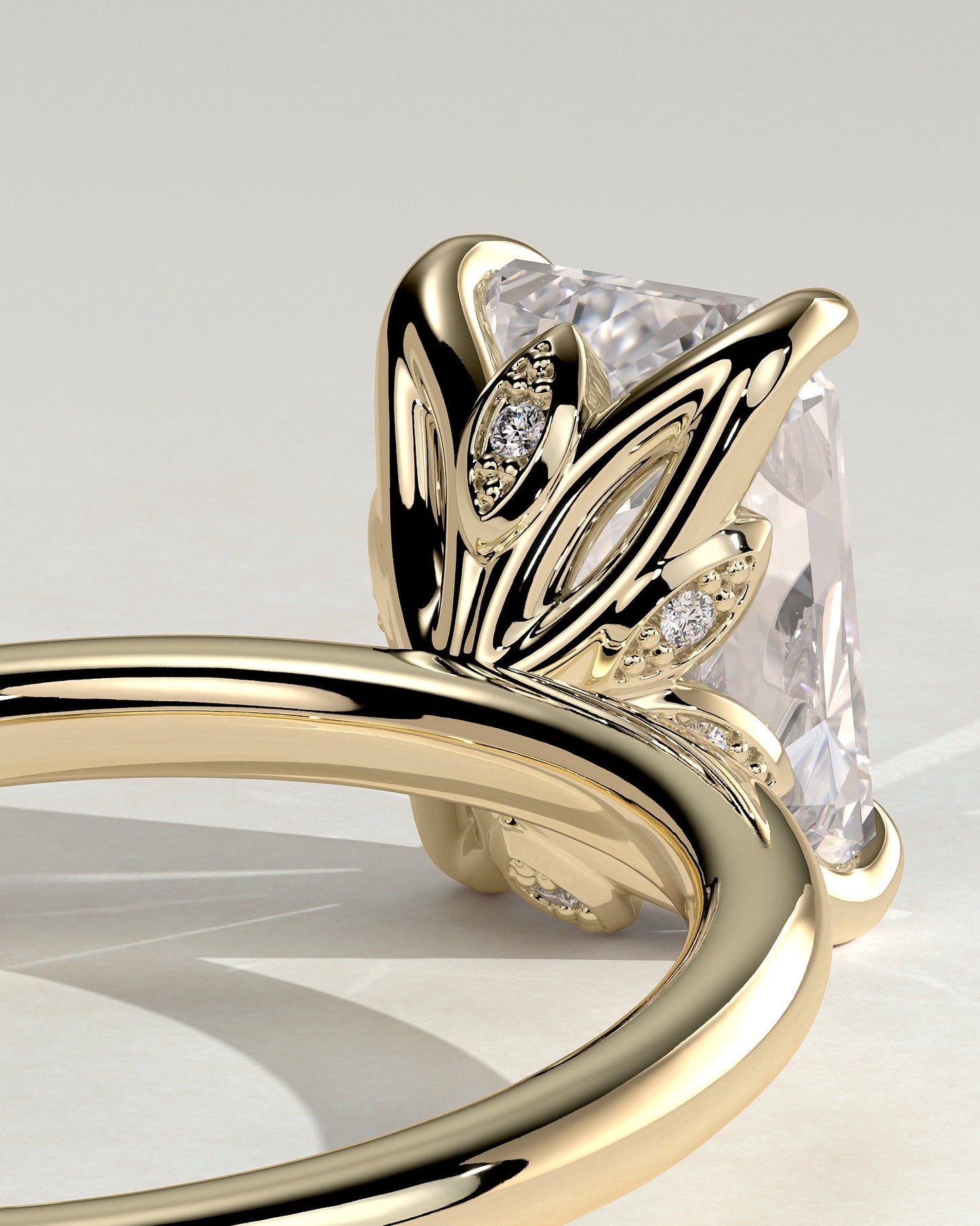 Round Halo, Pave & Split Shank Engagement Ring – 1.93 CT Lab Grown Diamond