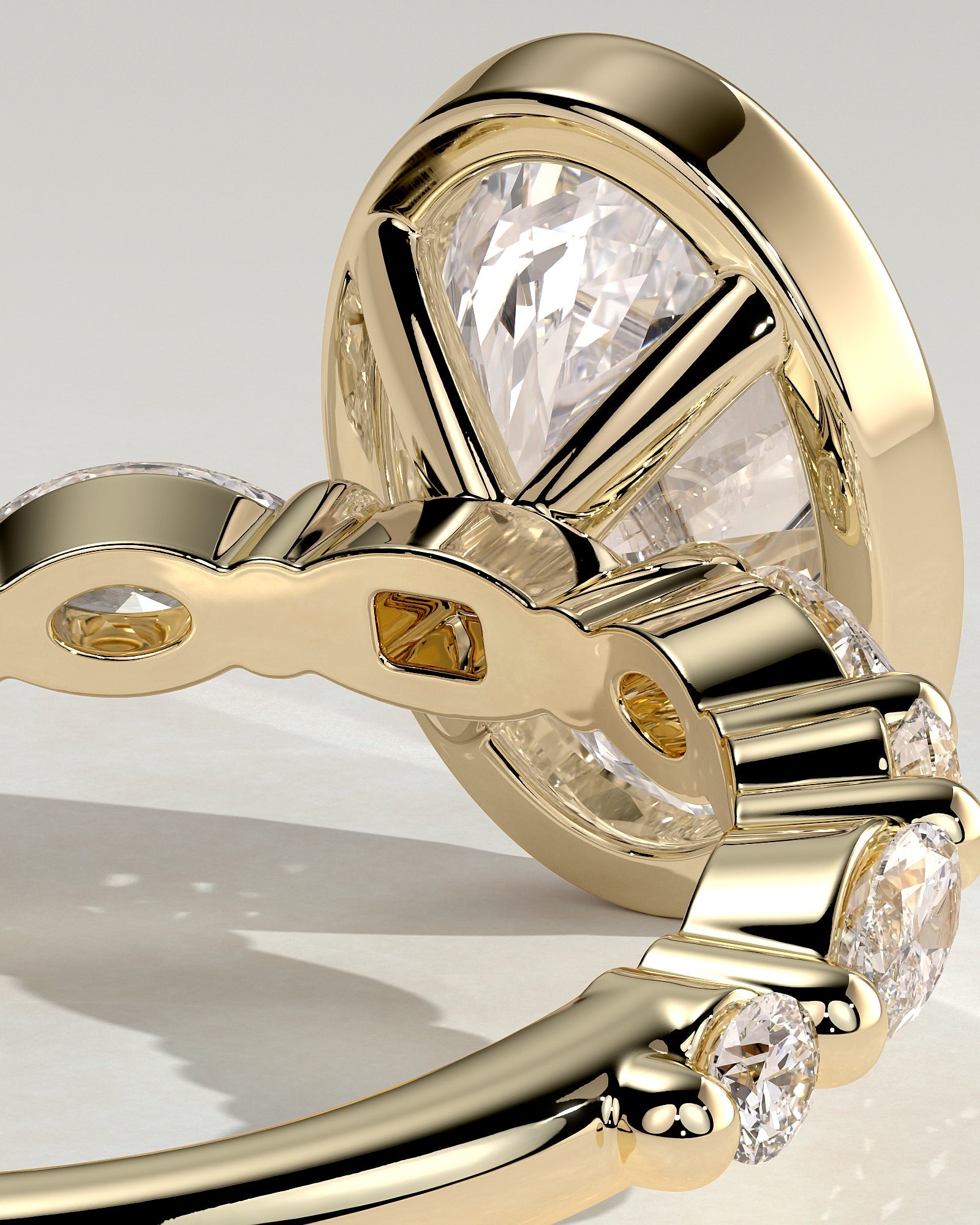 Round Halo, Pave & Split Shank Engagement Ring – 1.93 CT Lab Grown Diamond