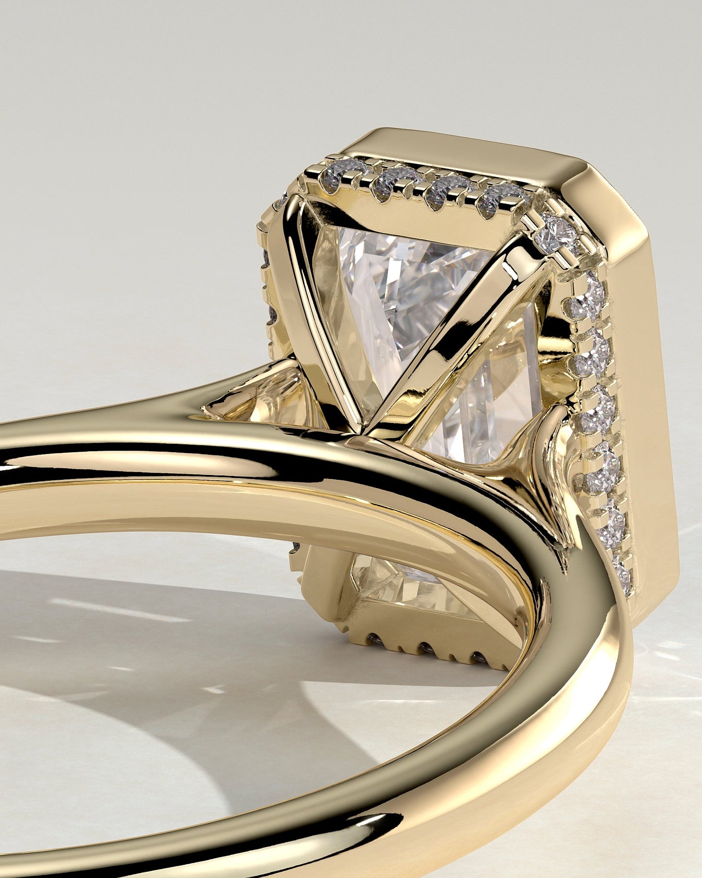 Round Halo, Pave & Split Shank Engagement Ring – 1.93 CT Lab Grown Diamond