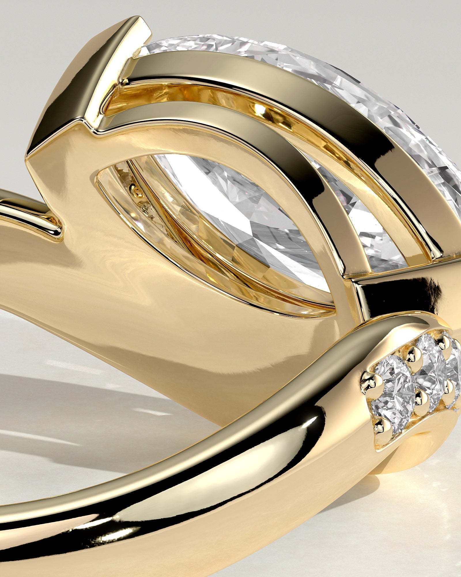 Round Halo, Pave & Split Shank Engagement Ring – 1.93 CT Lab Grown Diamond