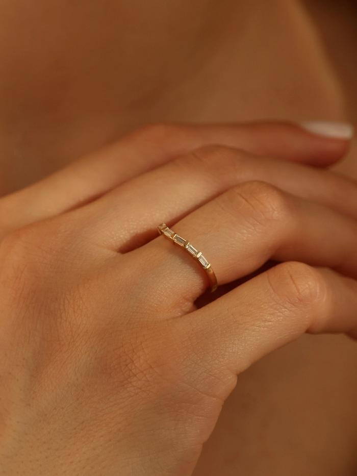 Marquise Cut Cluster Styled Lab Grown Wedding Band