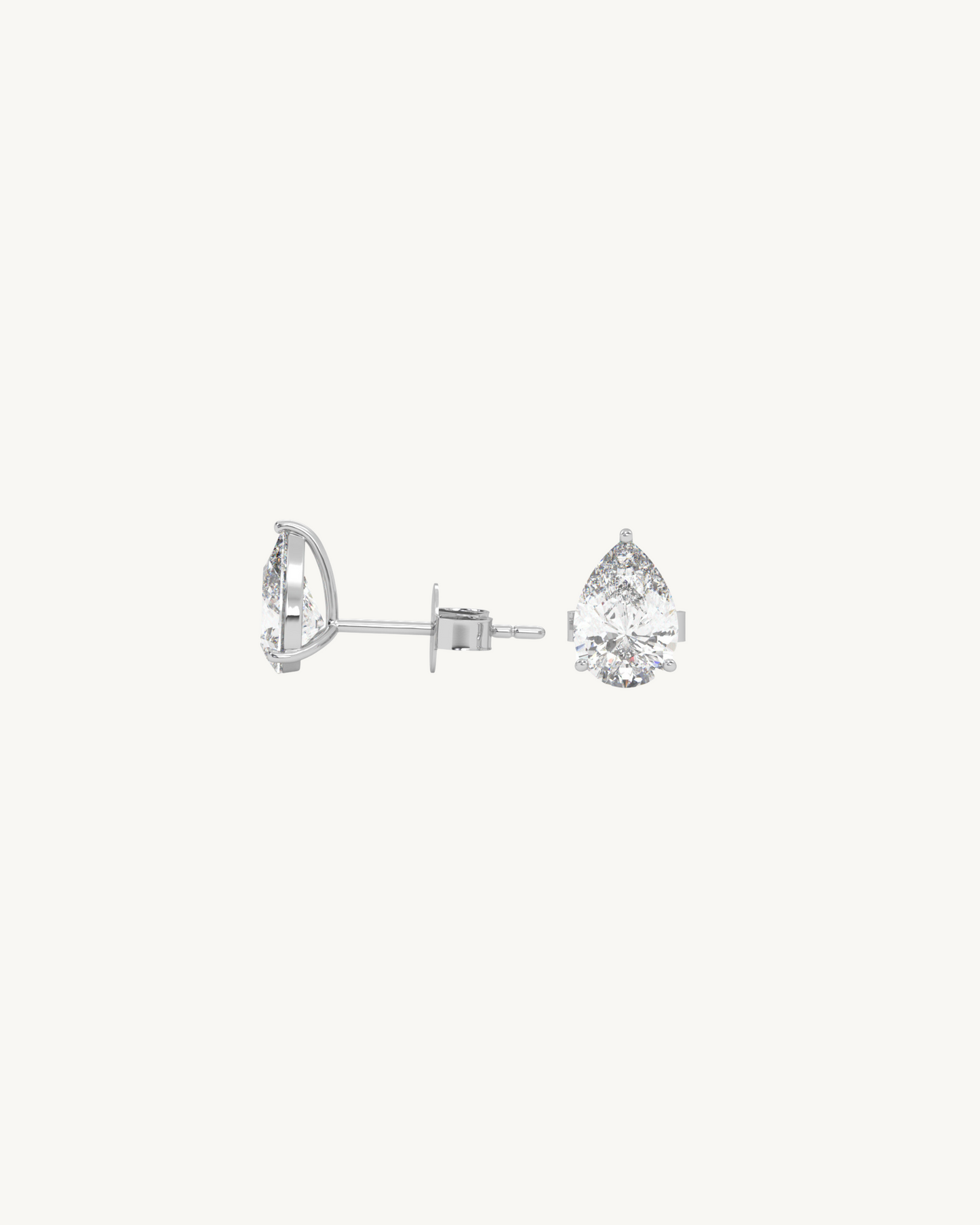 1.0 CT Round Bezel Solitaire Lab Grown Diamond Earrings