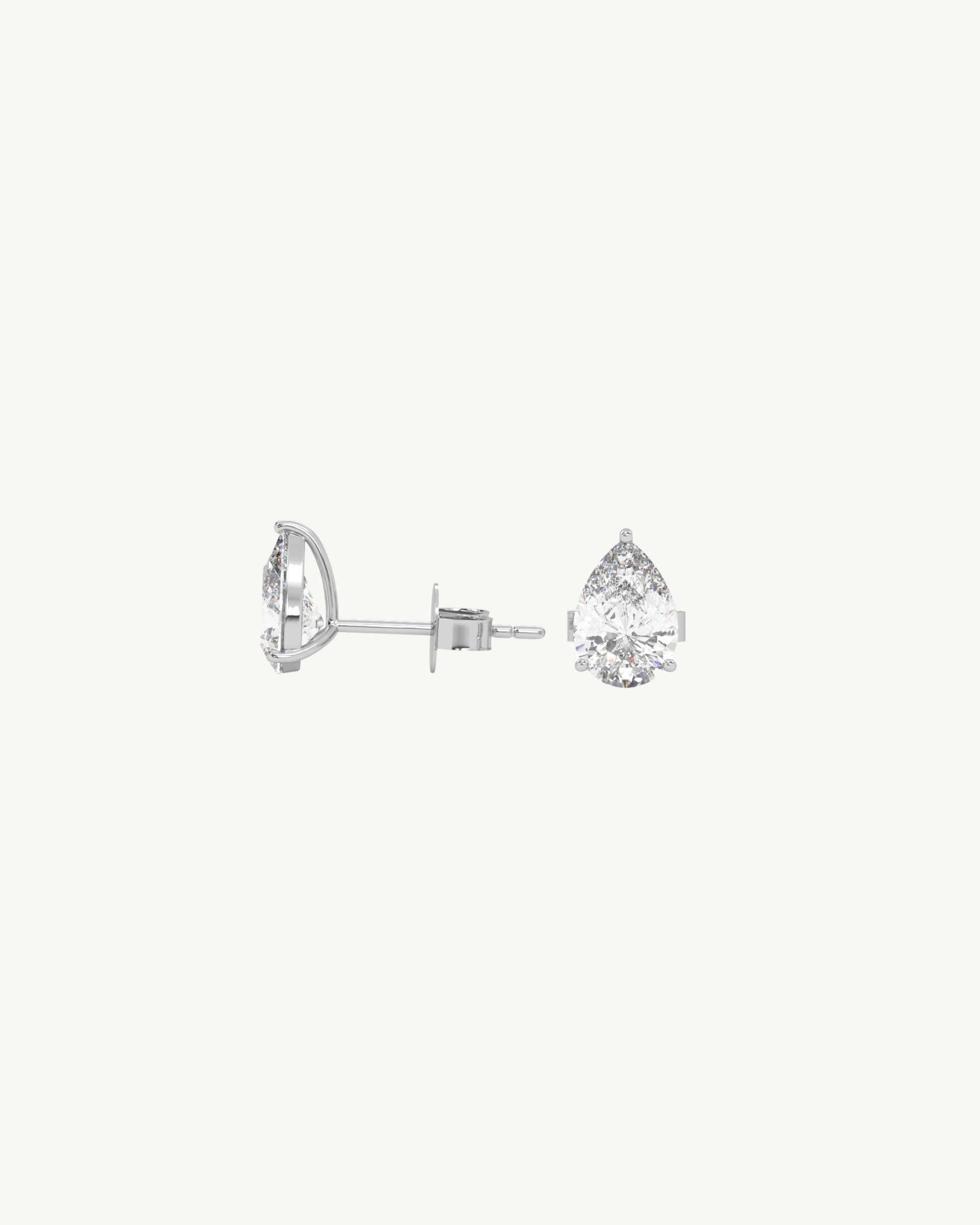 1.0 CT Round Bezel Solitaire Lab Grown Diamond Earrings