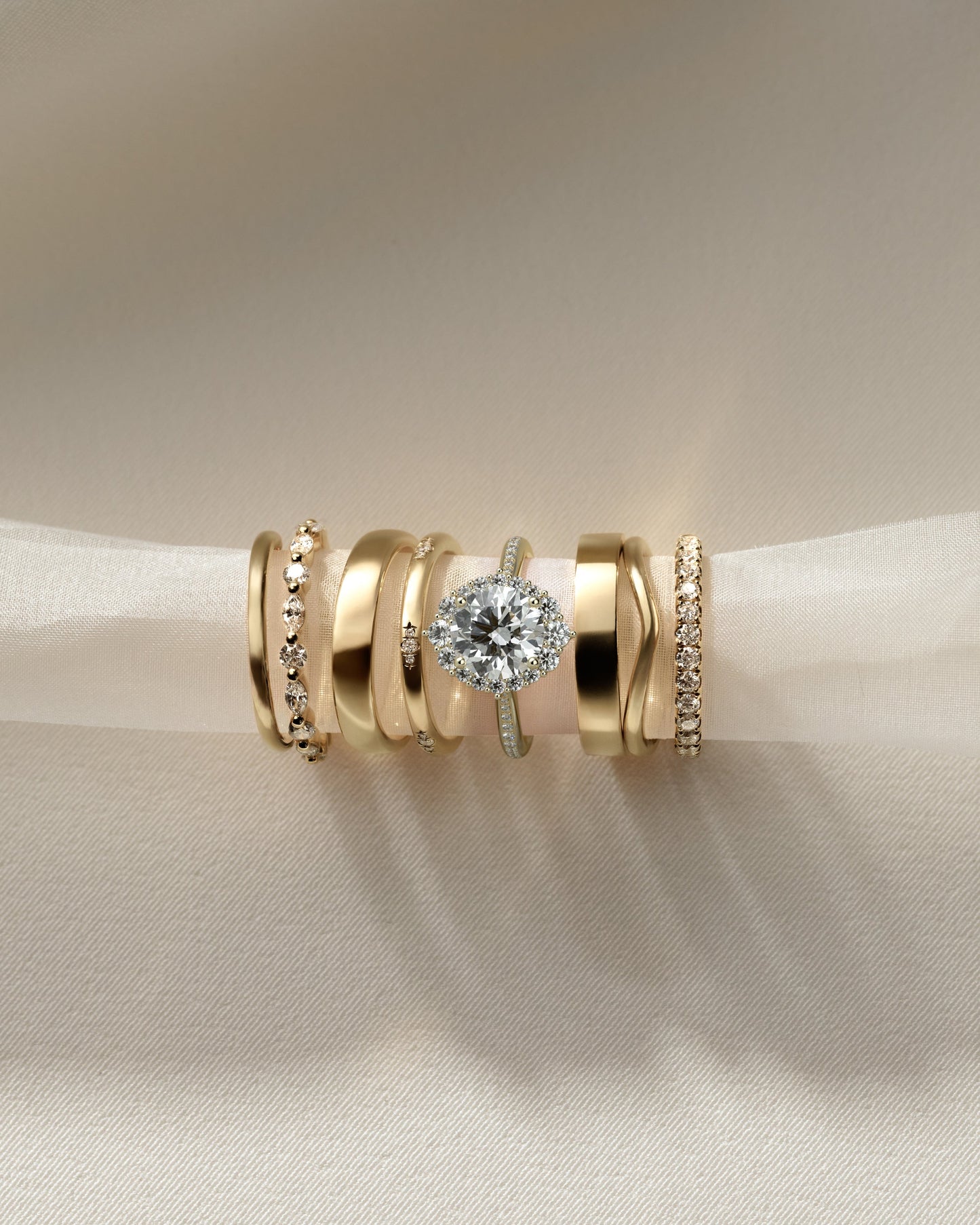 Round Halo, Pave & Split Shank Engagement Ring – 1.93 CT Lab Grown Diamond