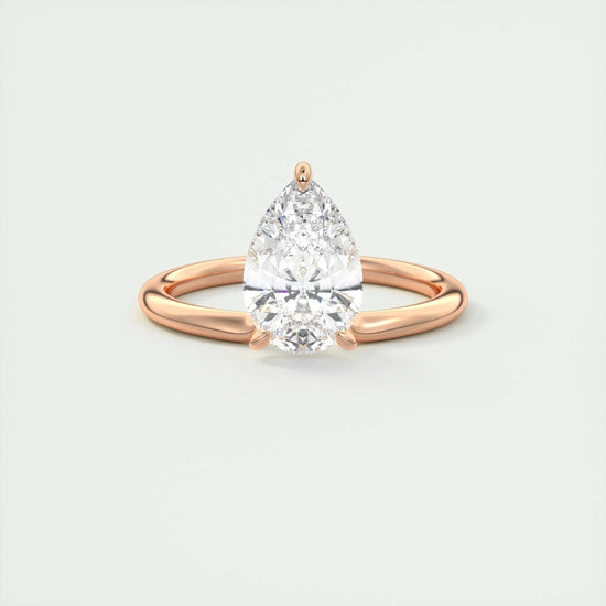 2 CT Pear Solitaire CVD F/VS1 Diamond Engagement Ring 15