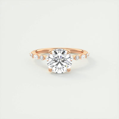 2 CT Round Solitaire CVD F/VS1 Diamond Engagement Ring 15