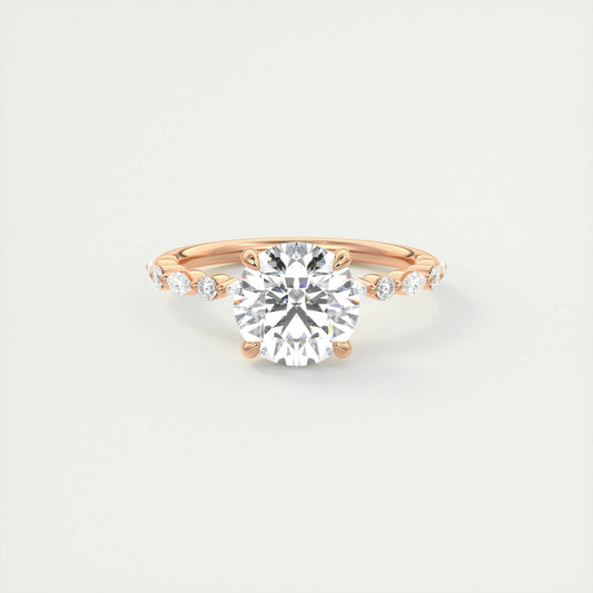 2 CT Round Solitaire CVD F/VS1 Diamond Engagement Ring 15