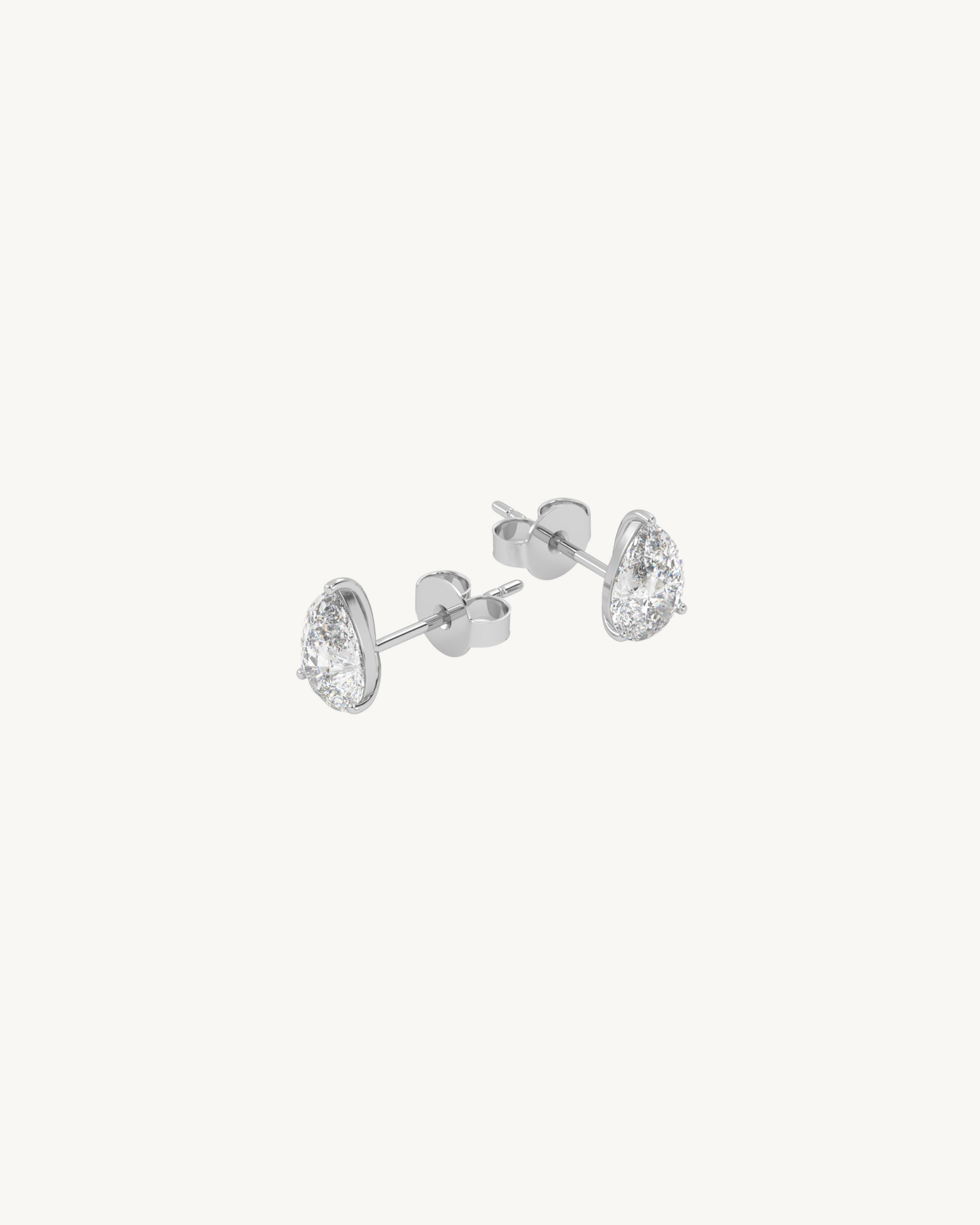 1.0 CT Round Bezel Solitaire Lab Grown Diamond Earrings