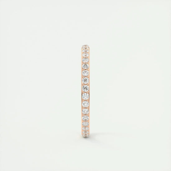 0.74 CT Round Full Eternity CVD EF/VVS Diamond Wedding Band 12