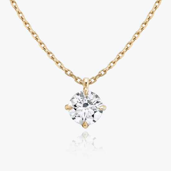 0.25 CT-1.0 CT Round Solitaire CVD F/VS Diamond Necklace 7