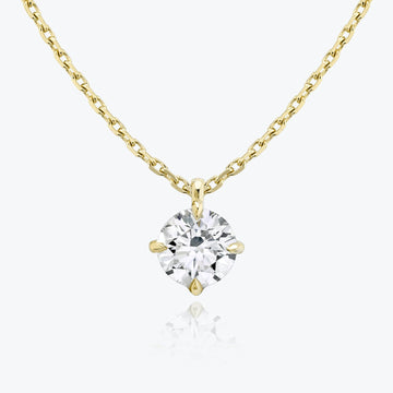 0.25 CT-1.0 CT Round Solitaire CVD F/VS Diamond Necklace 4
