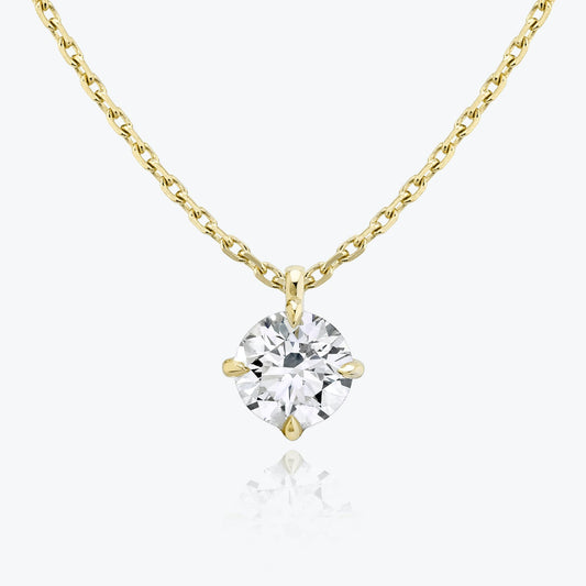 0.25 CT-1.0 CT Round Solitaire CVD F/VS Diamond Necklace 4