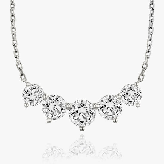 3.50 TC Round CVD F/VS Diamond Necklace 3