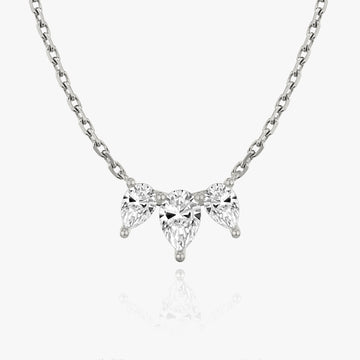 1.0 TCW Pear CVD F/VS Diamond Necklace 1