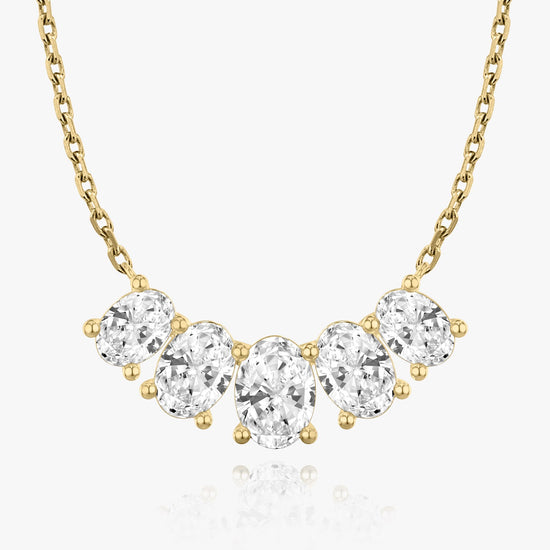 3.50 TC Oval CVD F/VS Diamond Necklace 6