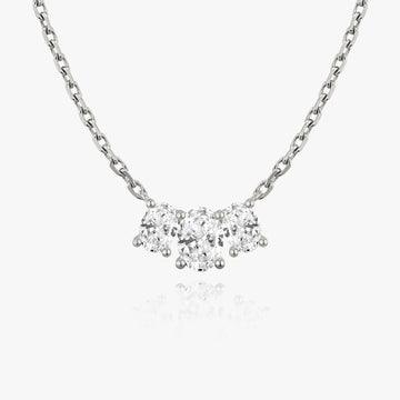 1.0 TCW Oval CVD F/VS Diamond Necklace 1