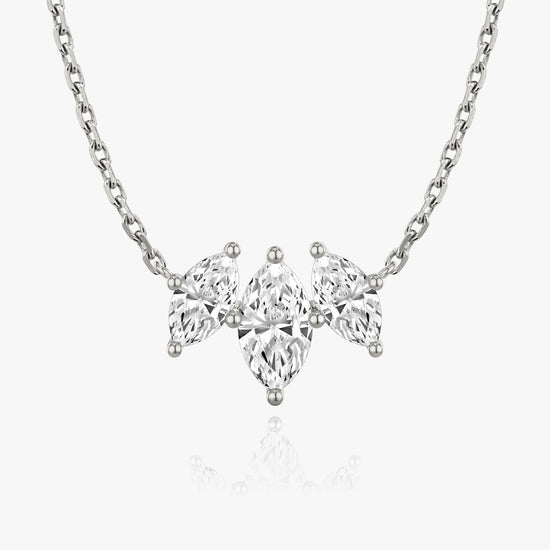 1.0 TCW Marquise CVD F/VS Diamond Necklace 1