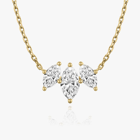 1.0 TCW Marquise CVD F/VS Diamond Necklace 4