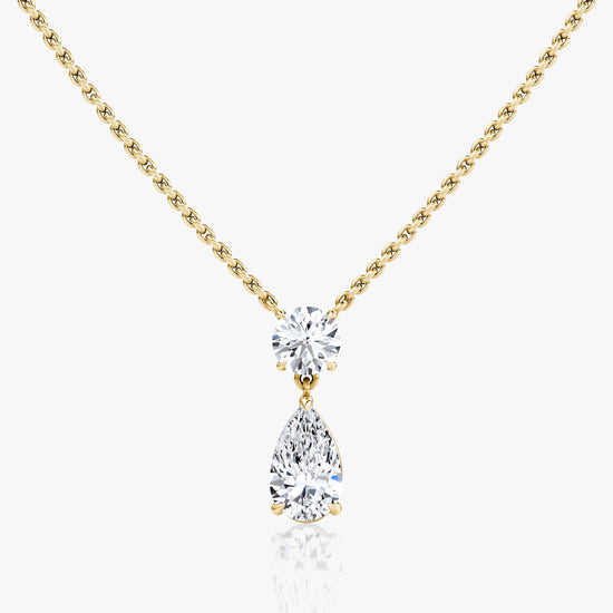1.50 TCW Pear & Round CVD F/VS Diamond Necklace 5