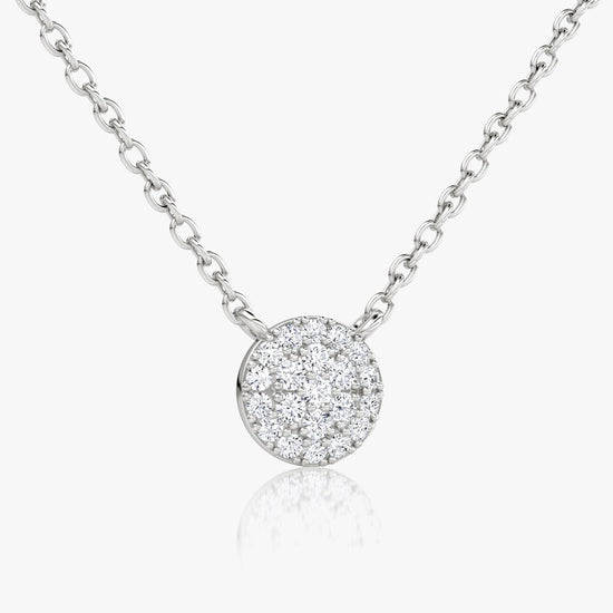 0.12 TCW Round CVD F/VS Diamond Necklace 1