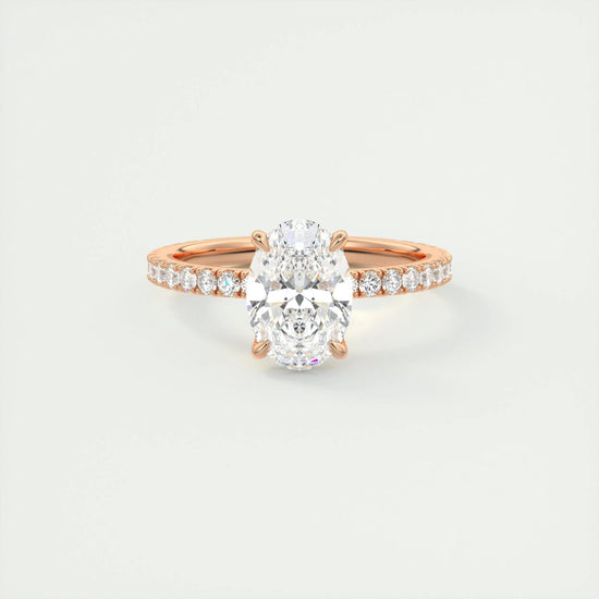 1.5 CT Oval Solitaire CVD F/VS1 Diamond Engagement Ring 15