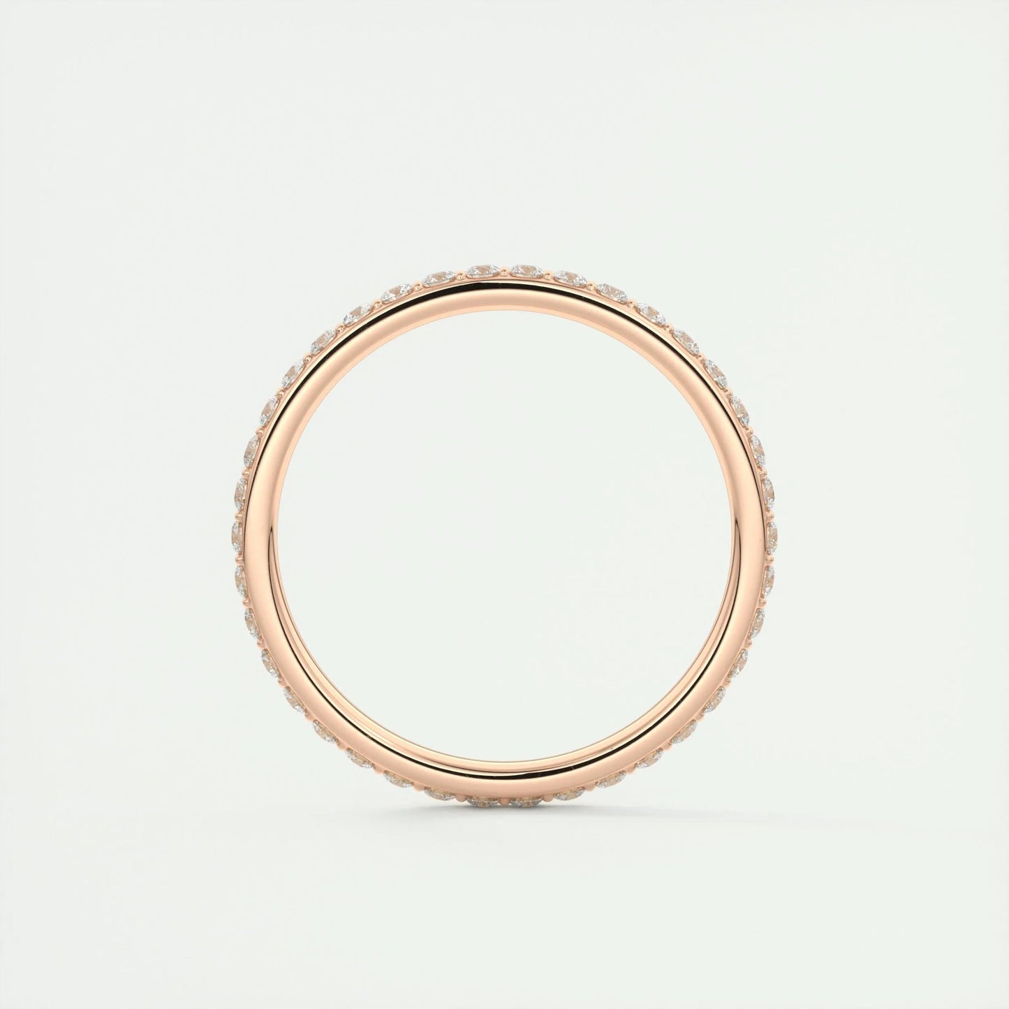 0.74 CT Round Full Eternity CVD EF/VVS Diamond Wedding Band 14