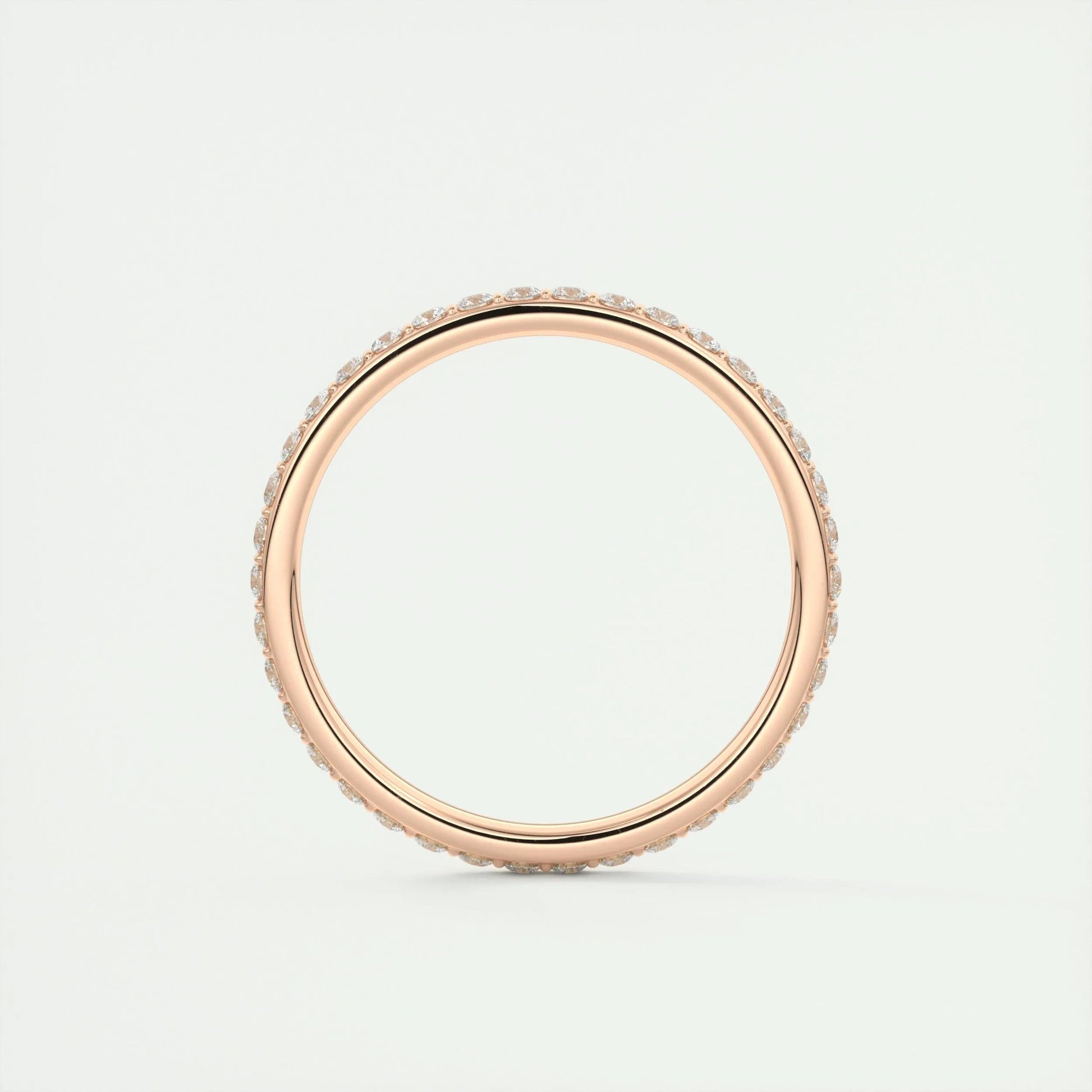 0.74 CT Round Full Eternity CVD EF/VVS Diamond Wedding Band 14