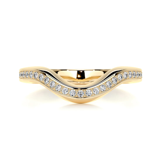 0.3 CT Round Curved CVD EF/VVS Diamond Wedding Band 6