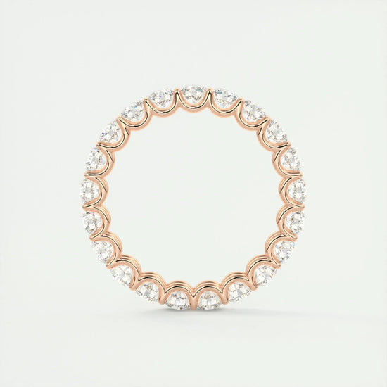 2.1 CT Round Full Eternity CVD EF/VVS Diamond Wedding Band 16