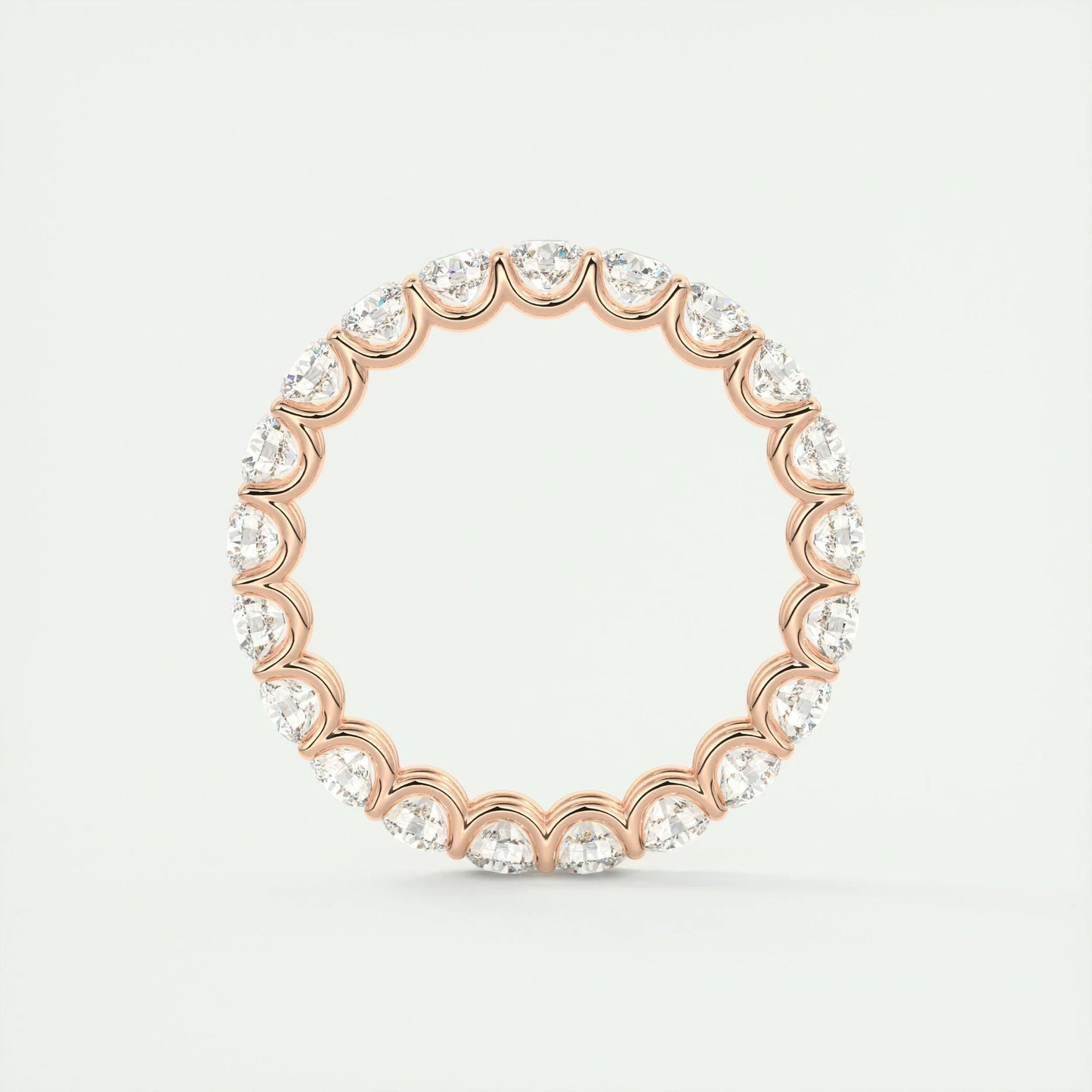 2.1 CT Round Full Eternity CVD EF/VVS Diamond Wedding Band 16