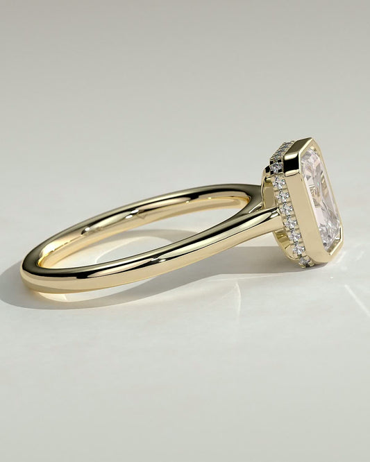 Round Halo, Pave & Split Shank Engagement Ring – 1.93 CT Lab Grown Diamond