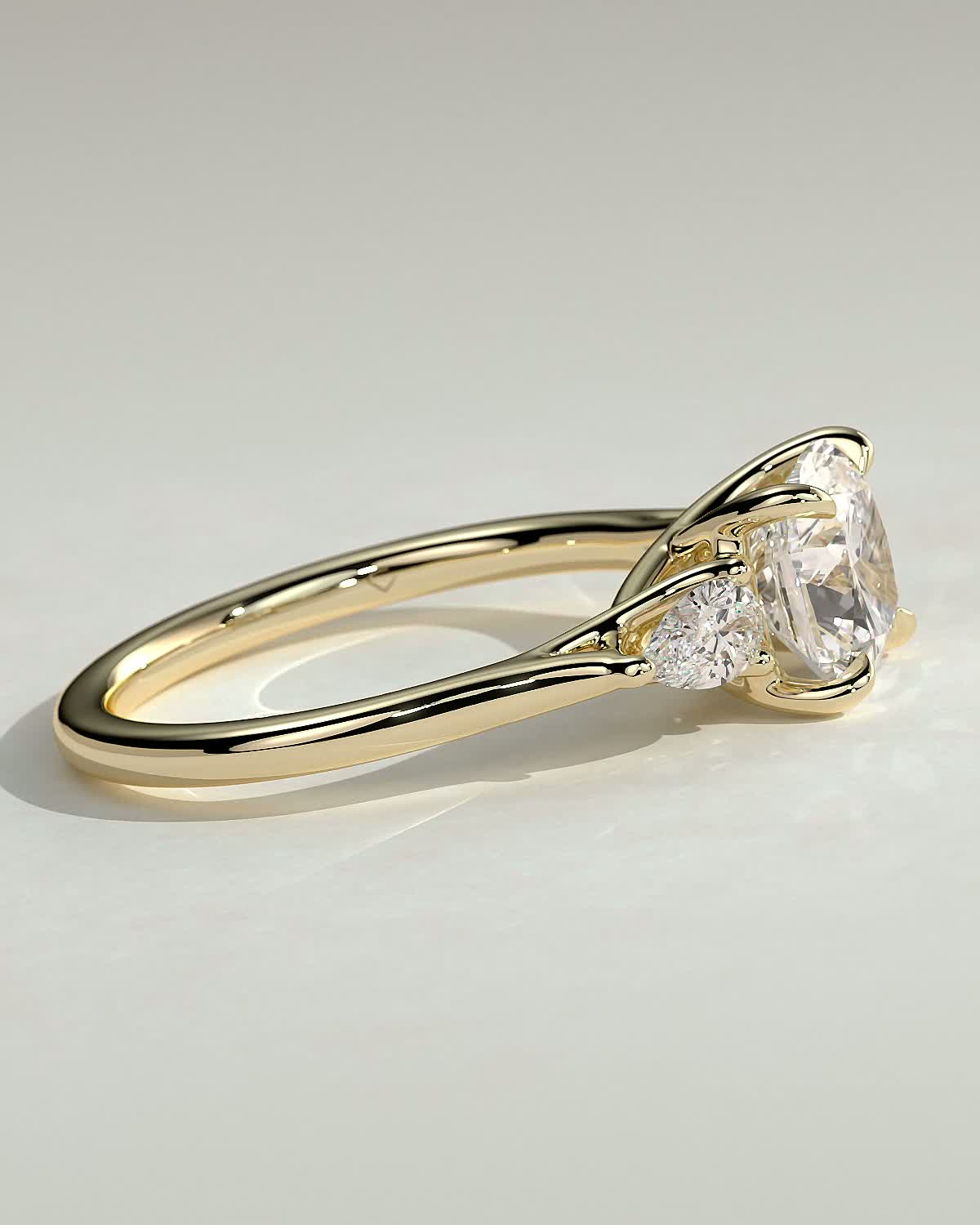 Round Halo, Pave & Split Shank Engagement Ring – 1.93 CT Lab Grown Diamond