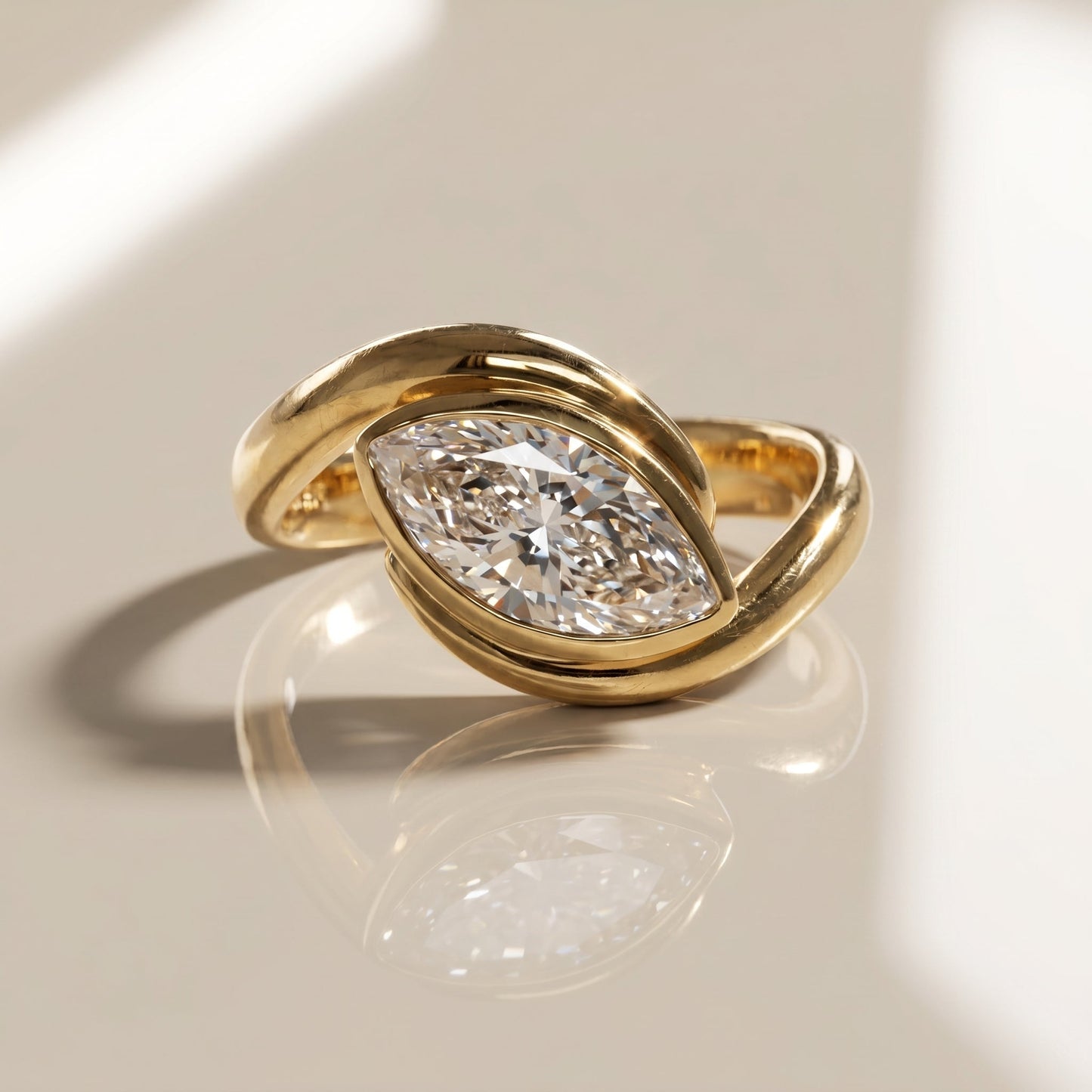Marquise Solitaire Engagement Ring – 1.5 CT Lab Grown Diamond
