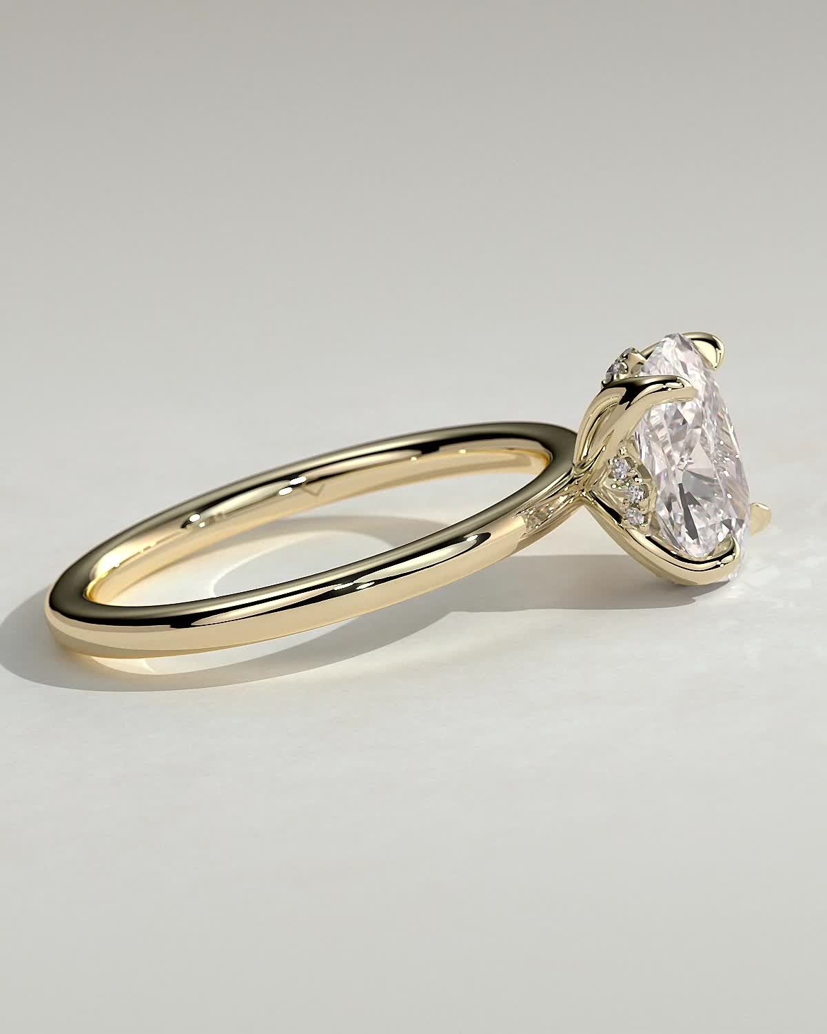 Round Halo, Pave & Split Shank Engagement Ring – 1.93 CT Lab Grown Diamond