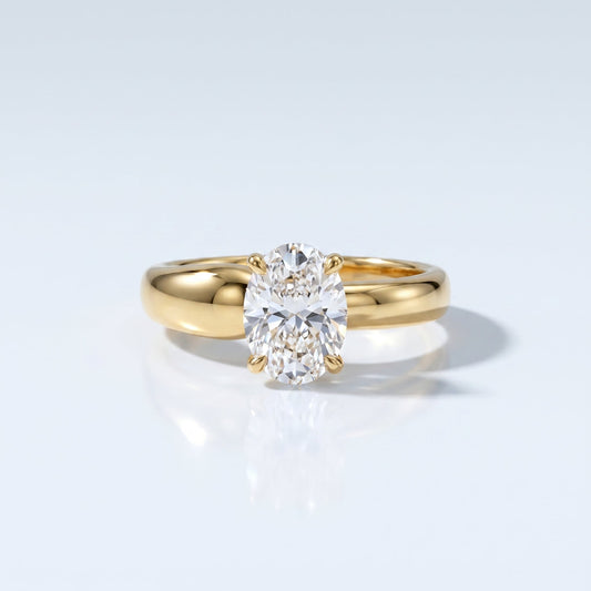 Marquise Swirl Solitaire Engagement Ring – 1 CT Lab Grown Diamond