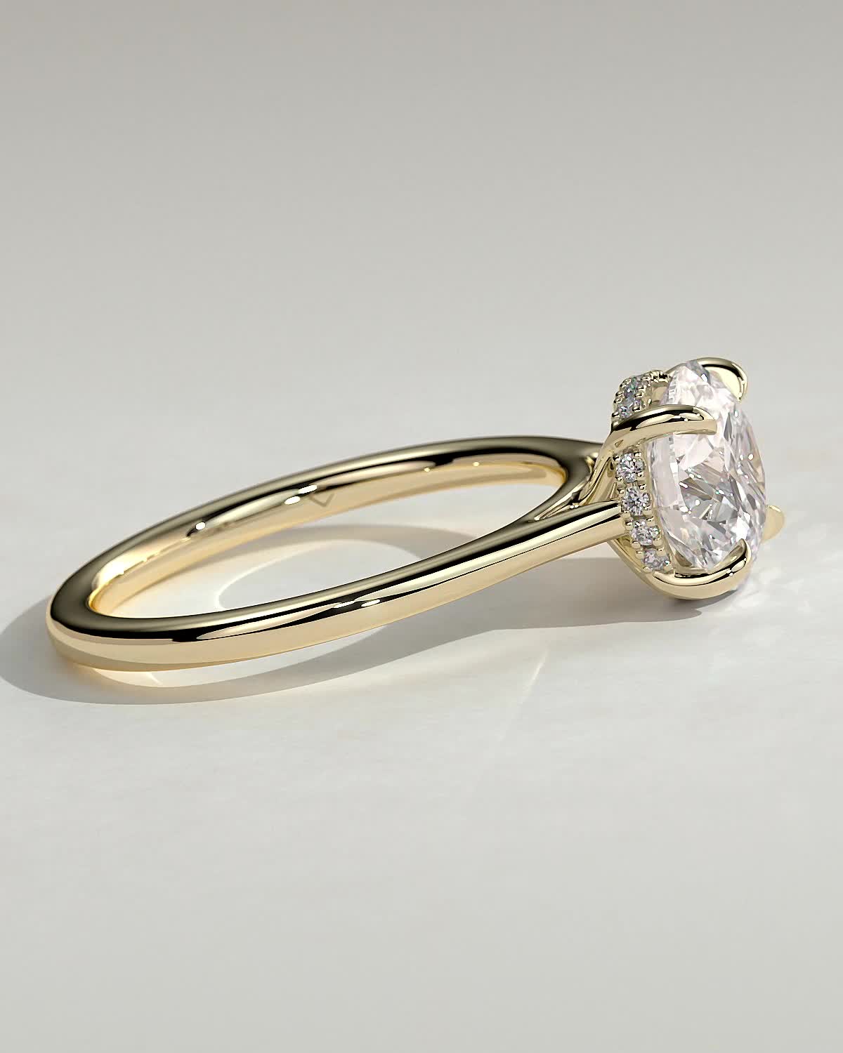 Round Halo, Pave & Split Shank Engagement Ring – 1.93 CT Lab Grown Diamond