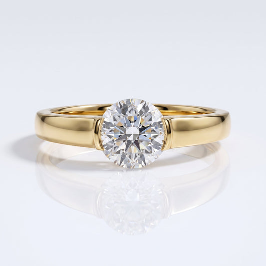 Marquise Swirl Solitaire Engagement Ring – 1 CT Lab Grown Diamond