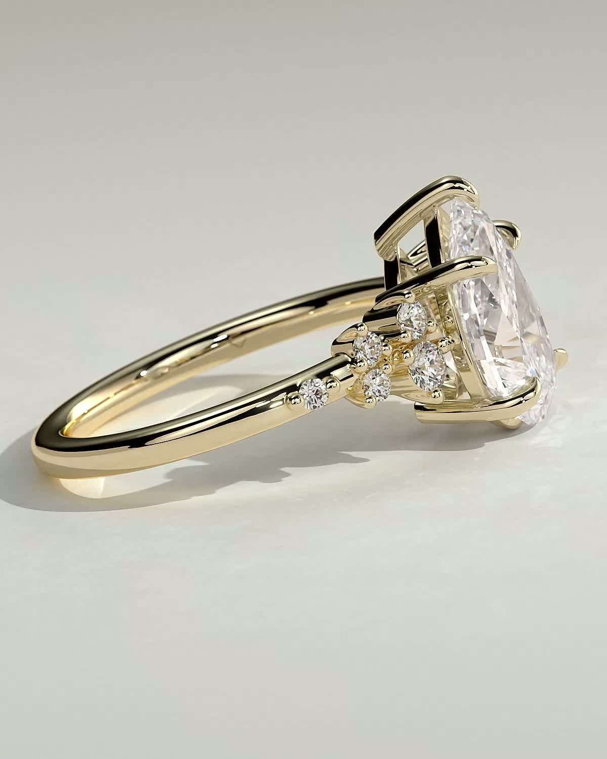 Round Halo, Pave & Split Shank Engagement Ring – 1.93 CT Lab Grown Diamond