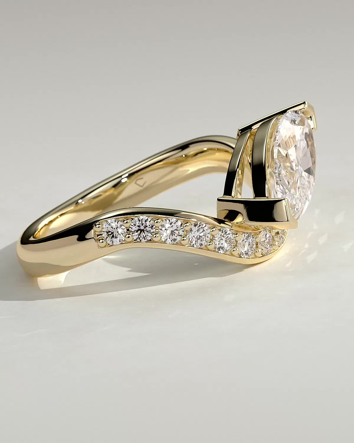 Round Halo, Pave & Split Shank Engagement Ring – 1.93 CT Lab Grown Diamond