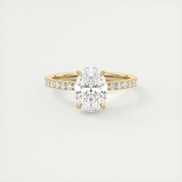 1.5 CT Oval Solitaire CVD F/VS1 Diamond Engagement Ring 8