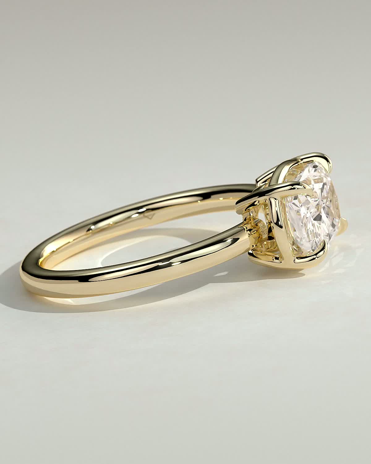 Round Halo, Pave & Split Shank Engagement Ring – 1.93 CT Lab Grown Diamond