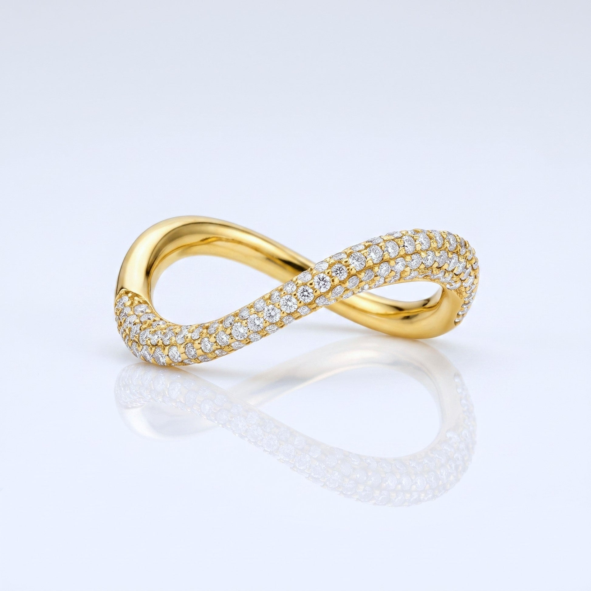 0.2 TCW Round Diamond Half Eternity DEF/VVS Lab Grown Wedding Band